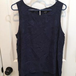 *3 for $15* Navy Floral Print Sleeveless Blouse